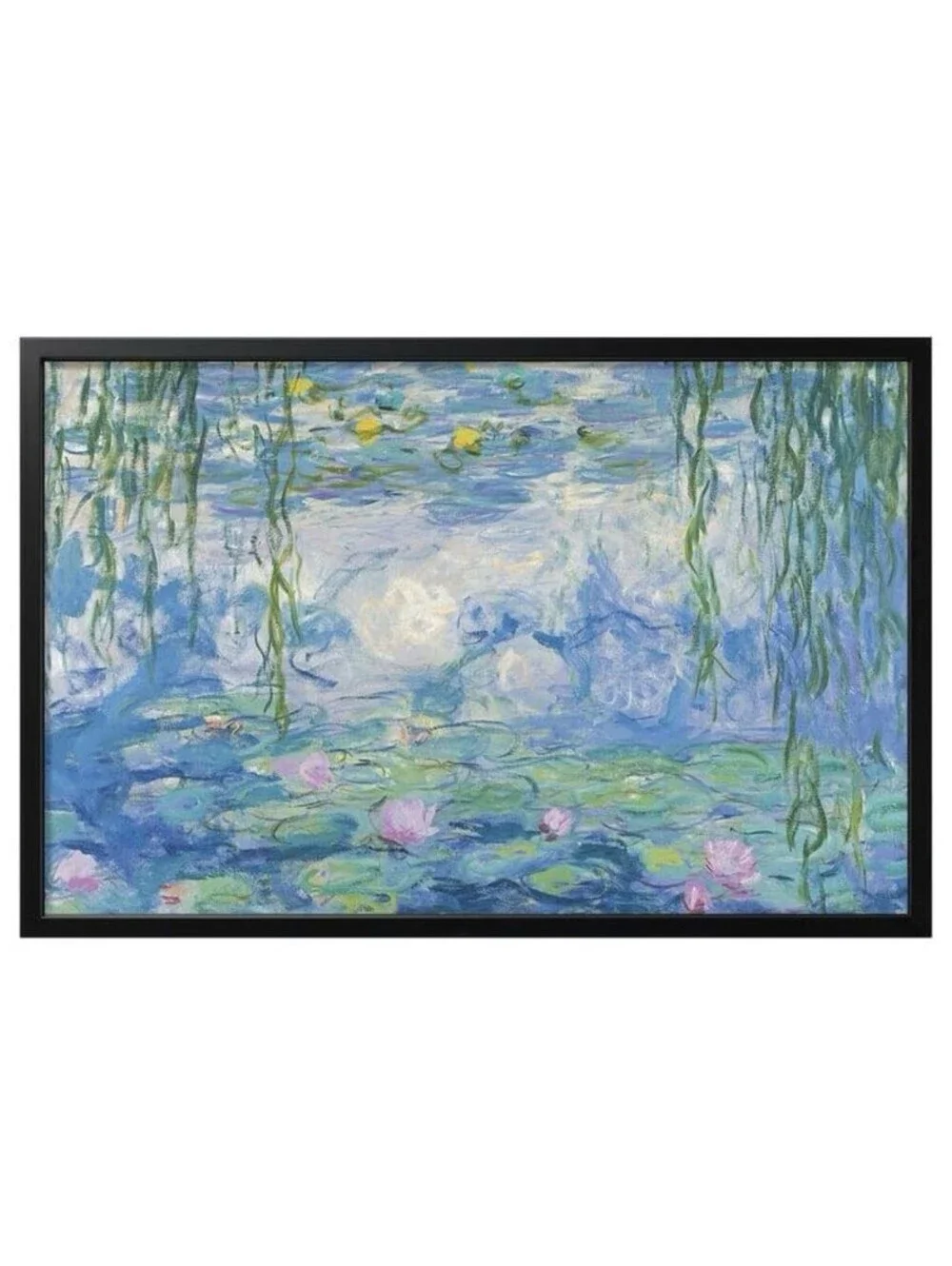 IKEA BJORKSTA Claude Monet Water Lilies II Canvas + Frame 46.5x30.75 NEW